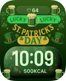 Lucky St. Patrick's Day watch face preview for Apple Watch