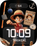 Luffy Wanted Adventure watch face preview for Apple Watch