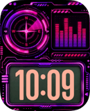 Magenta Console watch face preview for Apple Watch
