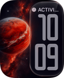 Marbled Ember Apple Watch face - Space and Sci-Fi