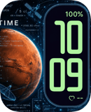 Mars HUD watch face preview for Apple Watch