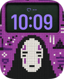 Masked Spirit Pixels watch face preview for Apple Watch