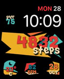 Memphis Motion watch face preview for Apple Watch