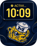 Michigan watch face preview with Wolverines artwork for Apple Watch