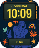 Midnight Garden watch face preview for Apple Watch