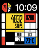 Mondrian Blocks watch face preview for Apple Watch
