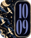 Moonlit Doves watch face preview image for Apple Watch