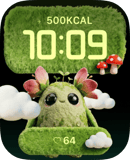 Moss Bloom watch face preview for Apple Watch