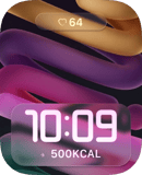 Neon Abstract Waves watch face preview for Apple Watch