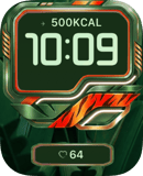 Neon Flux watch face preview for Apple Watch