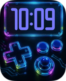 Neon Joystick Apple Watch face - Video Games