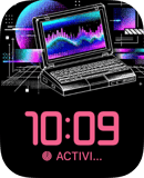 Neon Notebook watch face preview image for Apple Watch