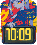 Neon Oni watch face preview for Apple Watch