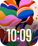 Neon Profile watch face preview for Apple Watch