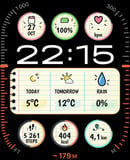 Notes on the Weather watch face preview image for Apple Watch