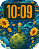 Ocean Sunflower Moon watch face preview for Apple Watch