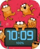 Orange Cat Chaos watch face preview for Apple Watch