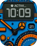 Orange Console watch face preview for Apple Watch