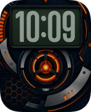Orange Reactor watch face preview for Apple Watch