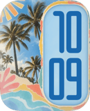 Paper Palms watch face preview image for Apple Watch