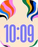 Pastel Flow watch face preview for Apple Watch