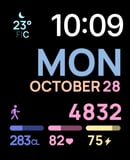 Pastel Pace Duo watch face preview for Apple Watch