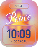 Pastel Peace watch face preview for Apple Watch
