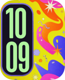Pastel Pulse watch face preview for Apple Watch