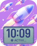 Pastel Rocket watch face preview for Apple Watch