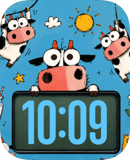 Peekaboo Cows watch face preview for Apple Watch