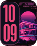 Neon Villa watch face preview for Apple Watch