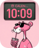 Pink Panther Calendar watch face preview for Apple Watch