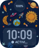 Planet Parade watch face preview for Apple Watch