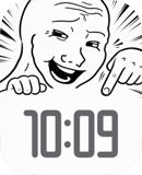 Pointing Wojak watch face preview for Apple Watch