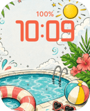 Pool Splash watch face preview for Apple Watch