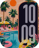 Poolside Palms watch face preview for Apple Watch
