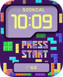 Press Start Arcade watch face preview for Apple Watch