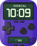 Purple Gamepad watch face preview for Apple Watch
