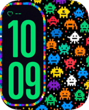 Rainbow Aliens Apple Watch face - Video Games