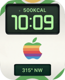 Rainbow Compass watch face preview for Apple Watch