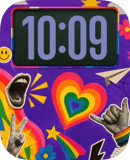 Rainbow Joy Collage watch face preview for Apple Watch