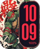 Raphael Turtle Strike watch face preview for Apple Watch