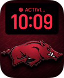 Razorbacks watch face preview for Apple Watch