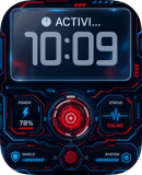 Red Reactor watch face preview for Apple Watch