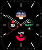 Redline watch face preview image for Apple Watch