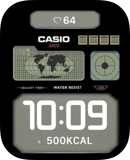 Retro Casio World Time watch face preview for Apple Watch