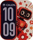 Retro Robot Hearts watch face preview for Apple Watch