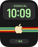 Retro Stripe watch face preview for Apple Watch