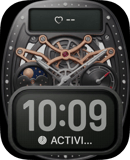 Rose Skeleton watch face preview for Apple Watch