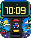 Seaside Drive watch face preview image for Apple Watch